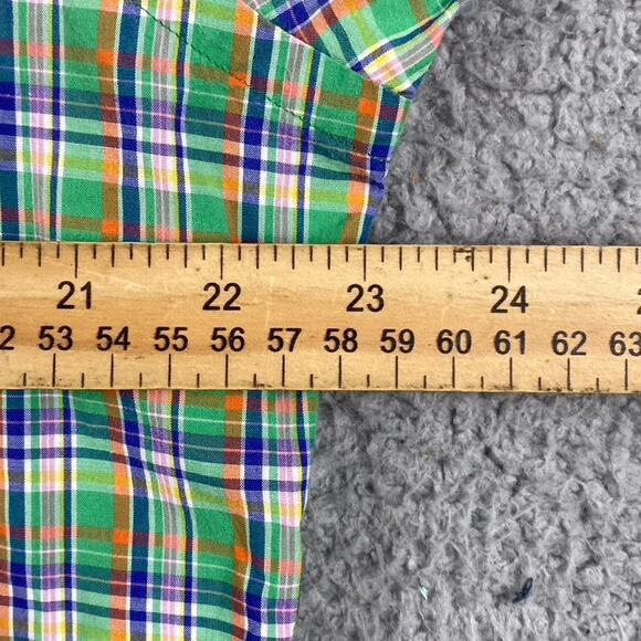 Ralph Lauren Classic Fit Button Down Shirt Men's Large Green Plaid Preppy Causal - Picture 9 of 11